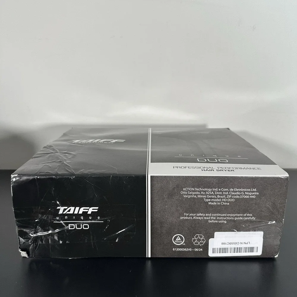 TAIFF Unique Duo Hair Dryer Professional 1875W Titanium Ionic Tourmaline Gray